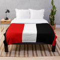 Saints plush blanket in red, black, and white team colors