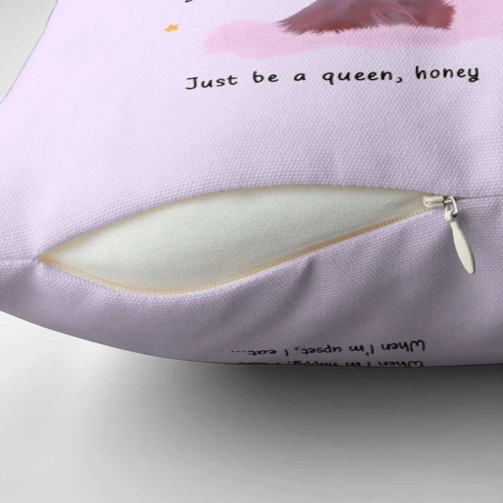 Salem-inspired decorative pillow with a spooky, cozy design