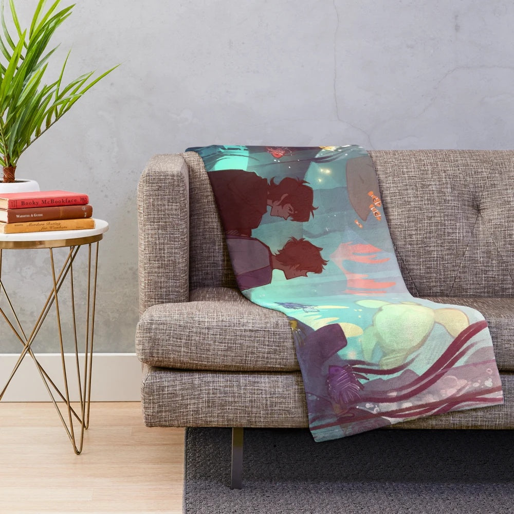 Soft and Plush Saltwater Room Themed Blanket