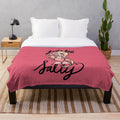 Salty mermaid plush blanket with a mythical creature design