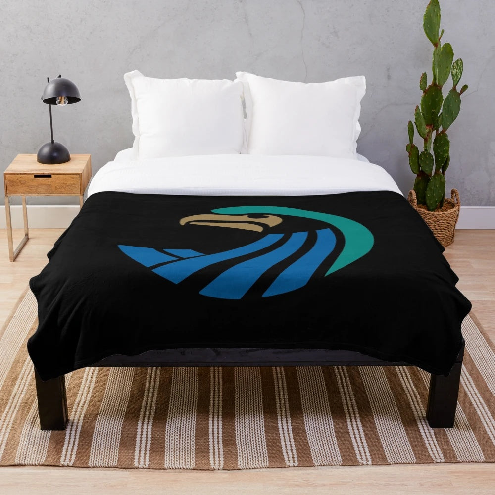 Soft plush blanket featuring Salve Regina University logo