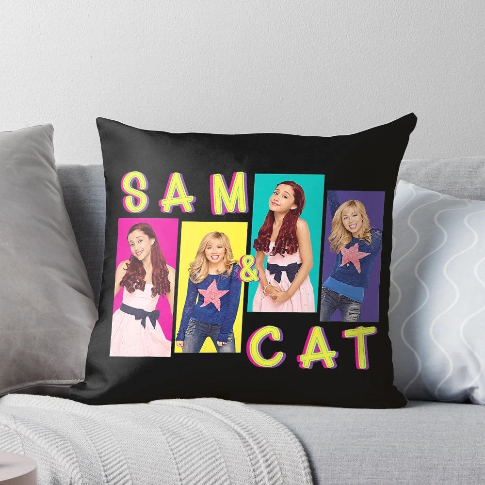 Soft, plush pillow featuring the characters Sam and Cat from the popular Nickelodeon TV show