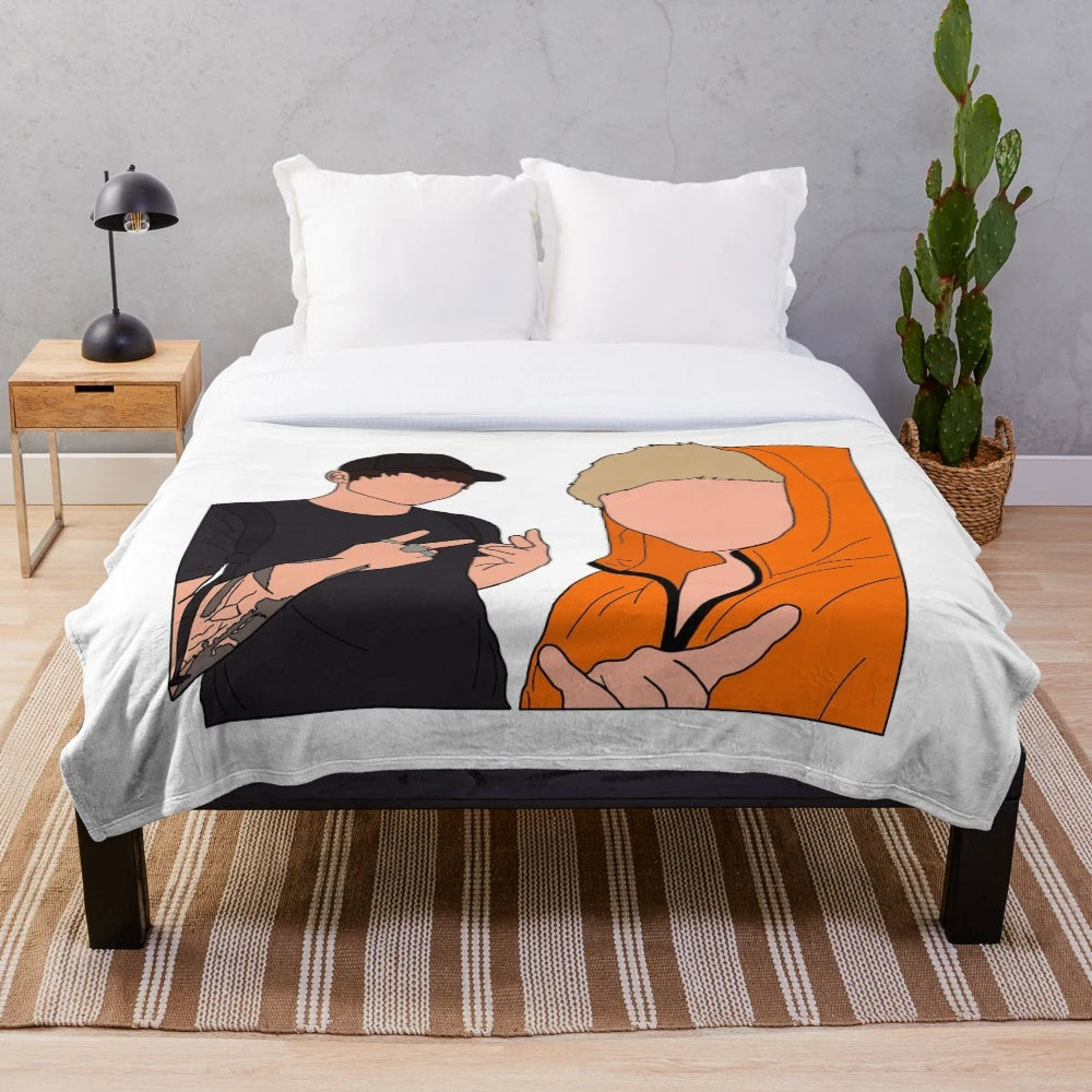 Sam and Colby inspired plush blanket