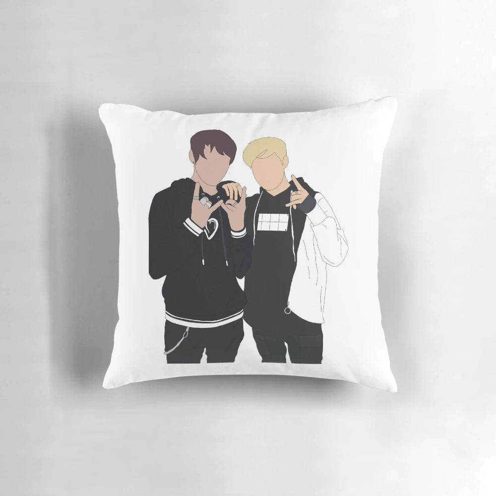 Sam and Colby Pillow - Soft, Trendy Pillow for Youtuber Fans