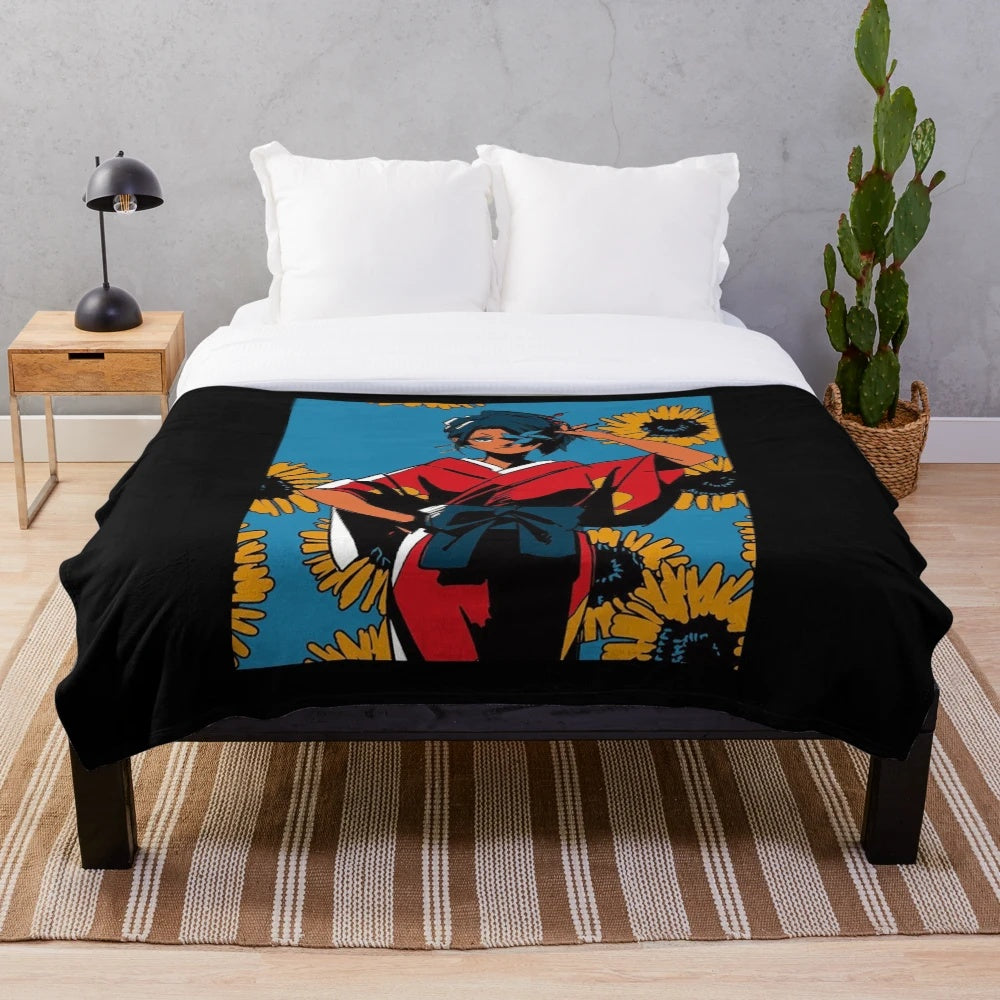 Samurai Champloo Fuu inspired plush blanket