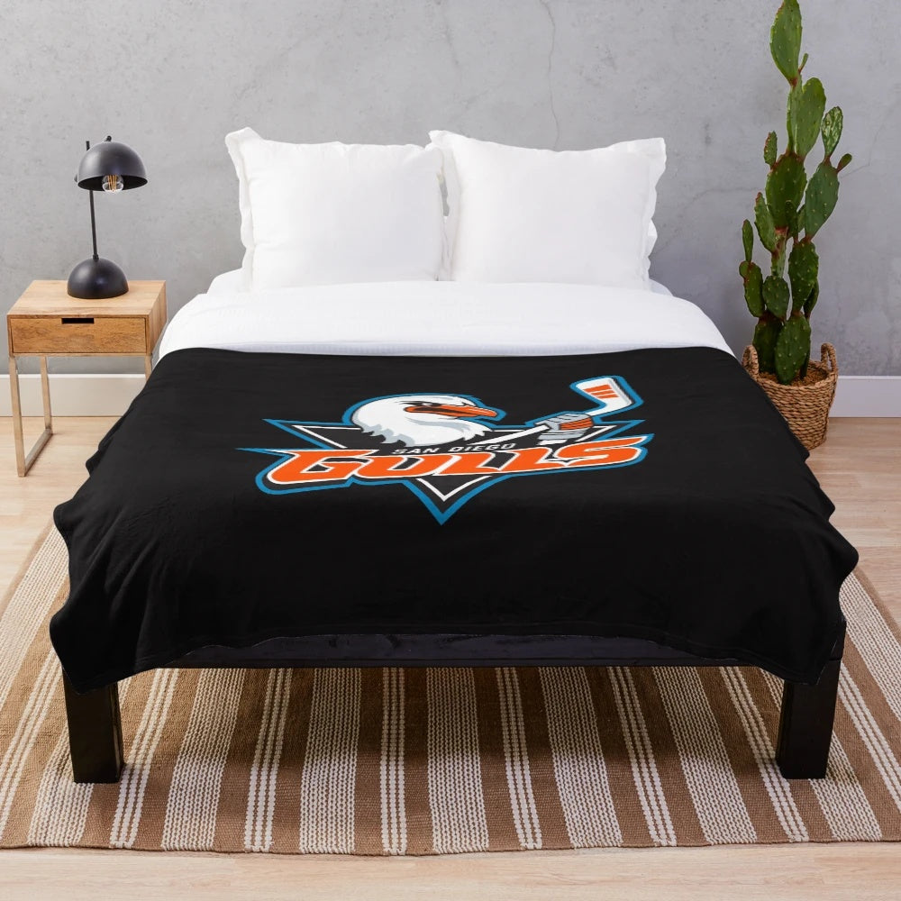 San Diego Gulls Inspired Plush Blanket for Sports Fans