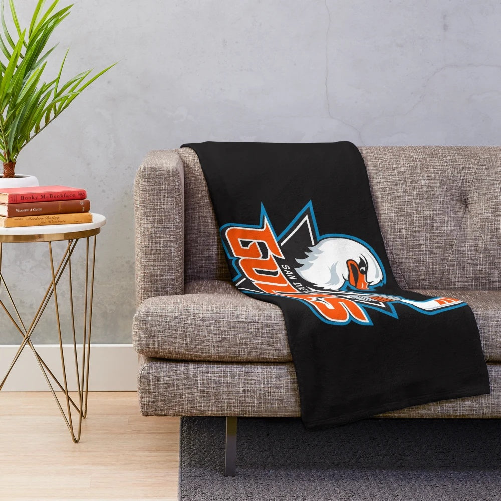 San Diego Gulls Inspired Plush Blanket for Sports Fans