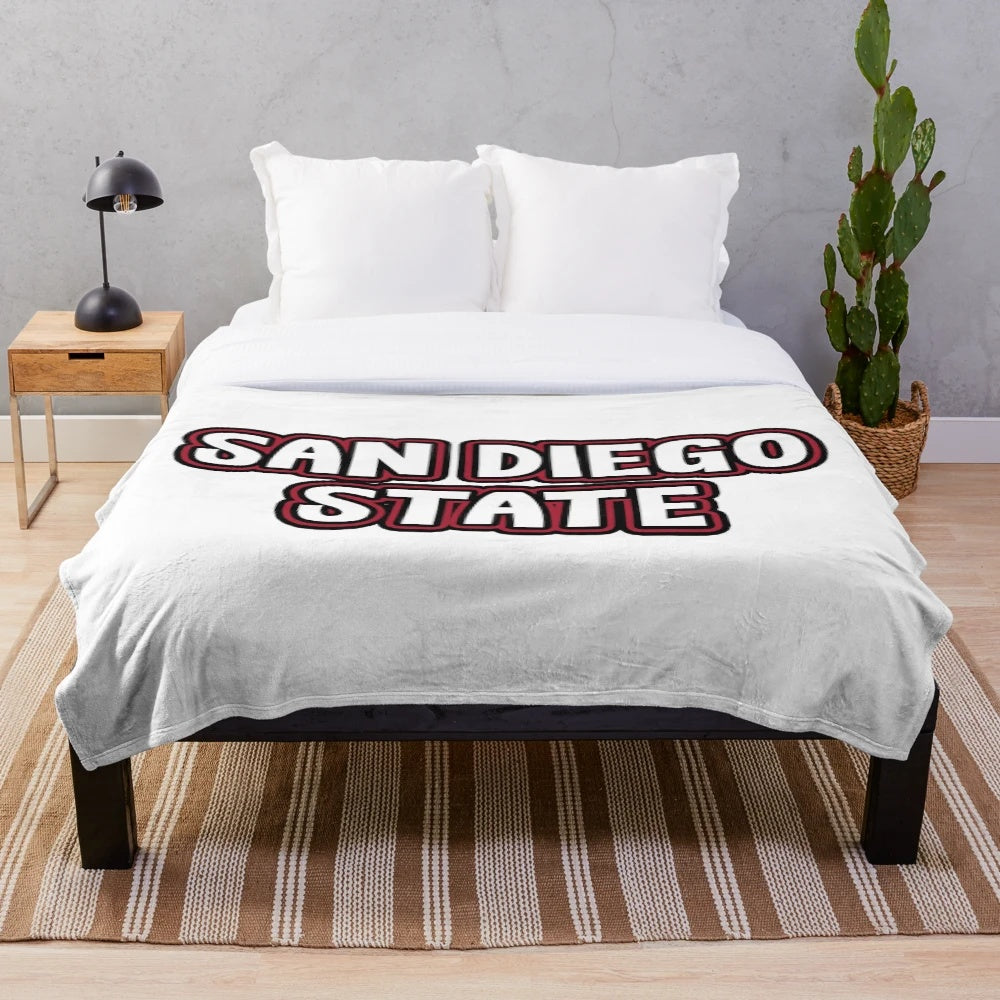 San Diego State Inspired Plush Blanket