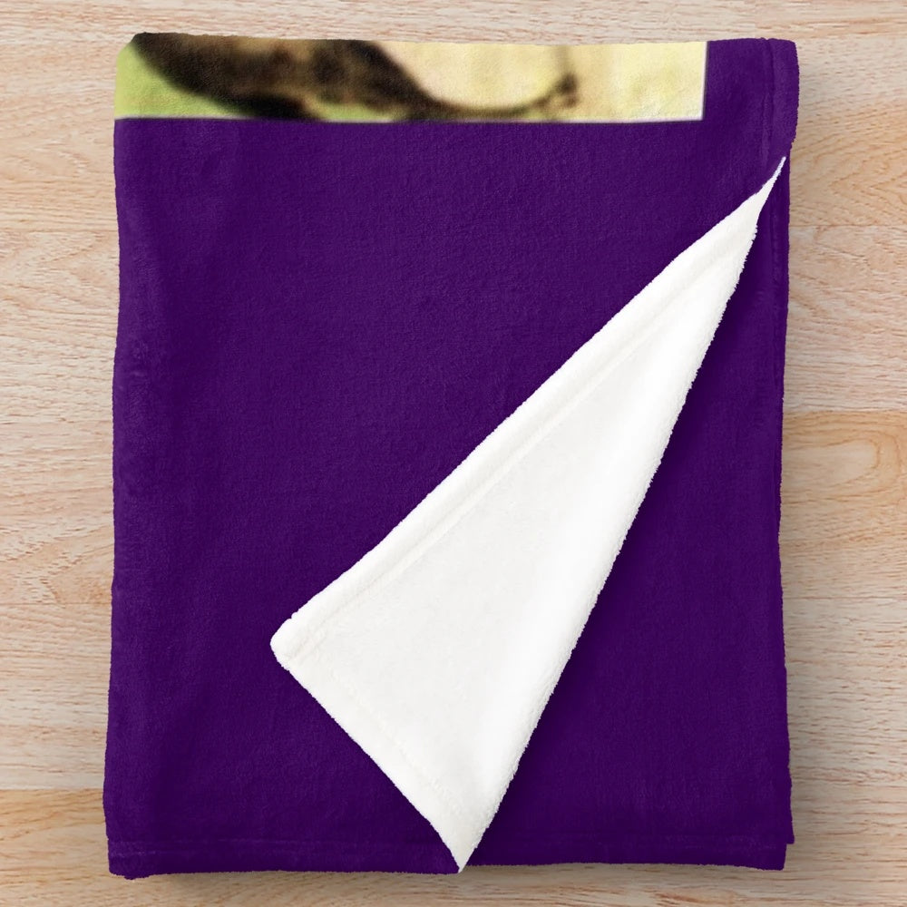 San Lazaro inspired plush blanket with religious symbols and cultural motifs