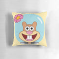 Soft, plush pillow featuring the beloved character Sandy Cheeks from the popular animated series.