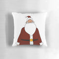 A soft, plush pillow featuring a whimsical Santa Claus design, perfect for adding a touch of holiday cheer to your living space.