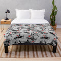 Santa Sharks Plush Blanket with a cheerful holiday shark pattern