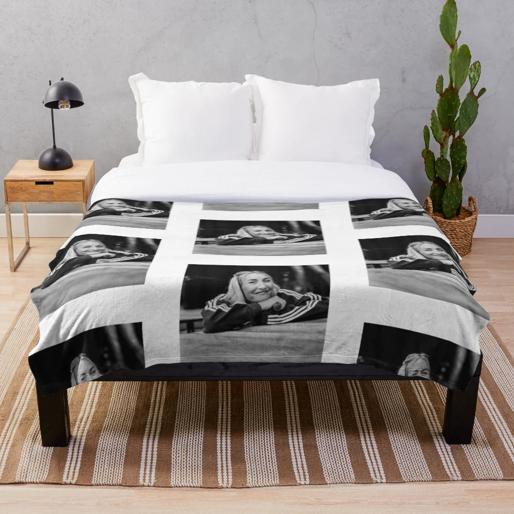 Soft and snuggly plush blanket featuring German singer Sarah Connor