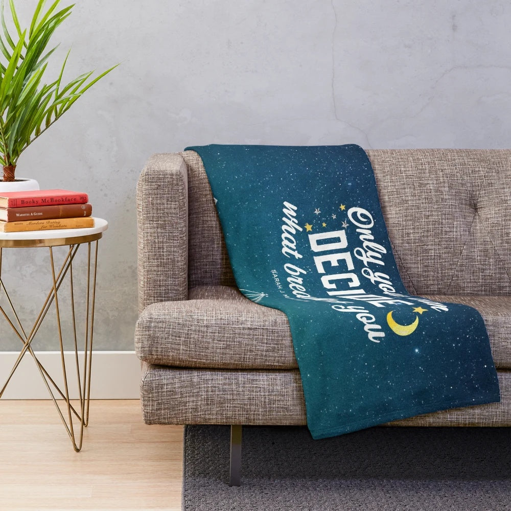 Soft and cozy plush blanket featuring fantasy book themes and designs