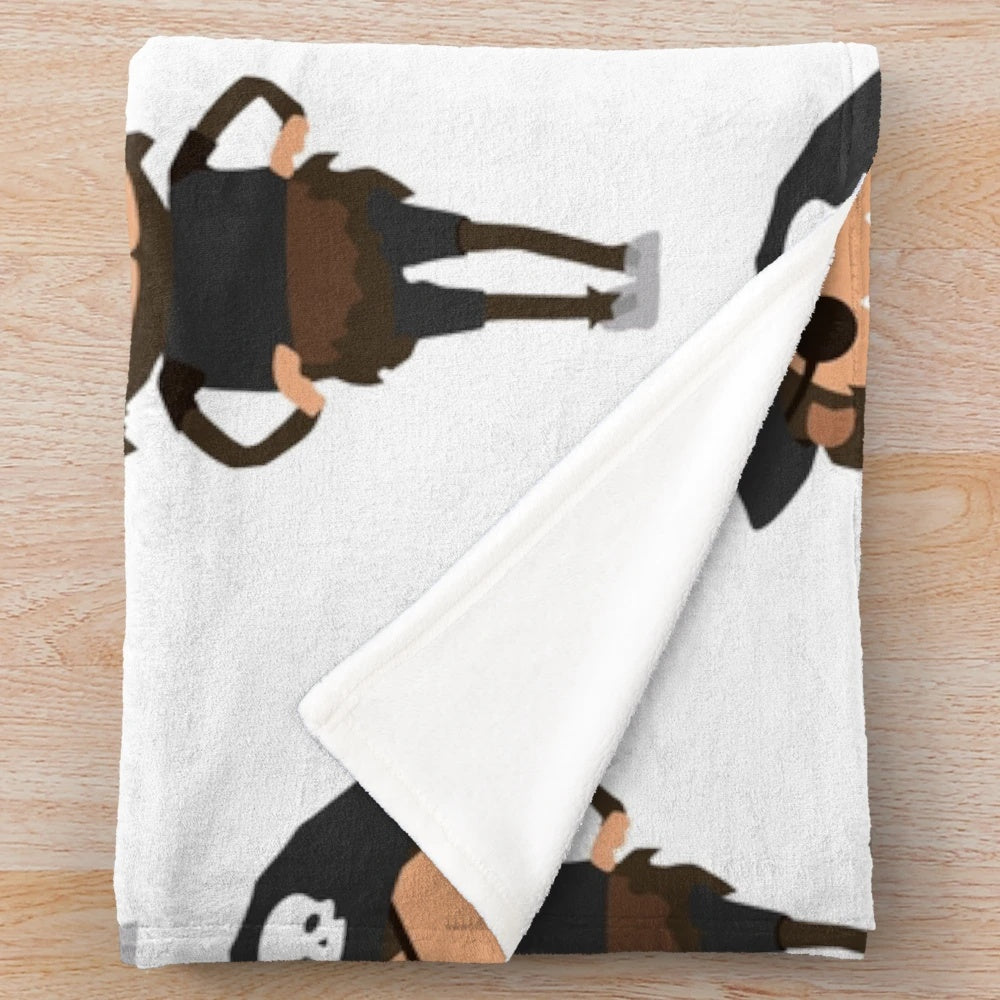 Sneaky Sasquatch Plush Blanket for Arcade-Style Gaming