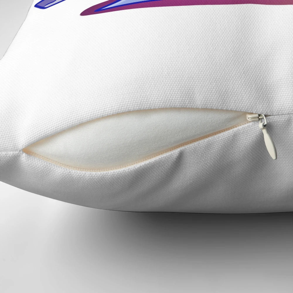 A soft, grey and blue shark-shaped plush pillow with a playful design, perfect for adding a touch of fun to any room.