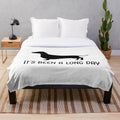 Sausage dog plush blanket