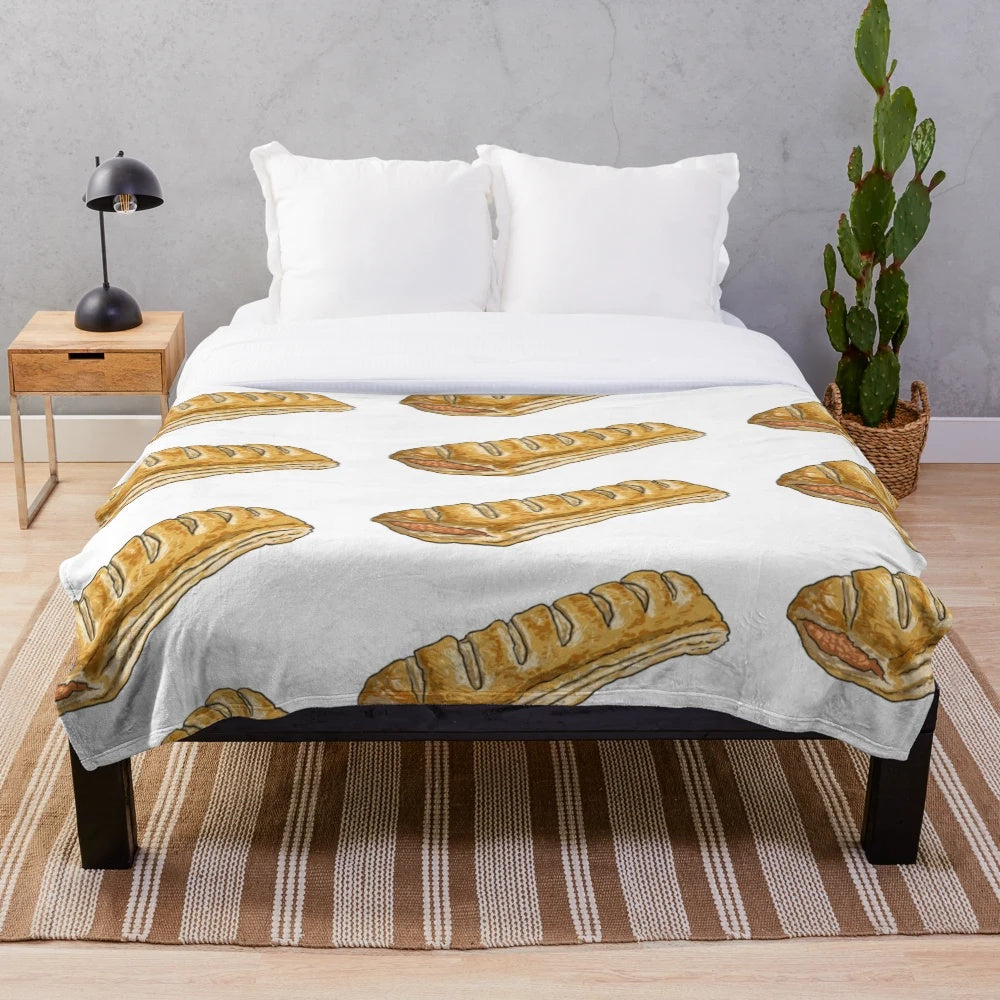 Sausage roll plush blanket in a soft, cozy design