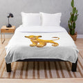 Soft and cuddly Simba plush blanket perfect for a cozy night