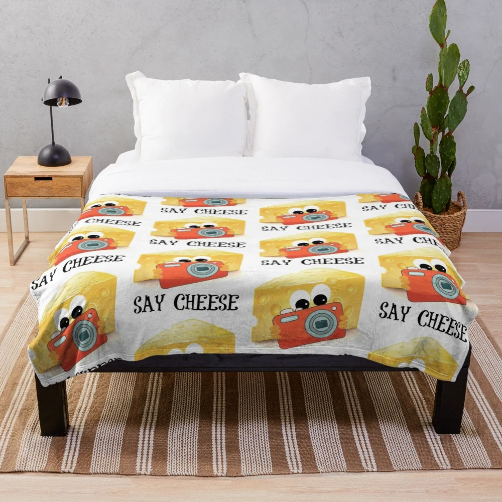 Say Cheese Plush Blanket - Perfect for Photography Lovers