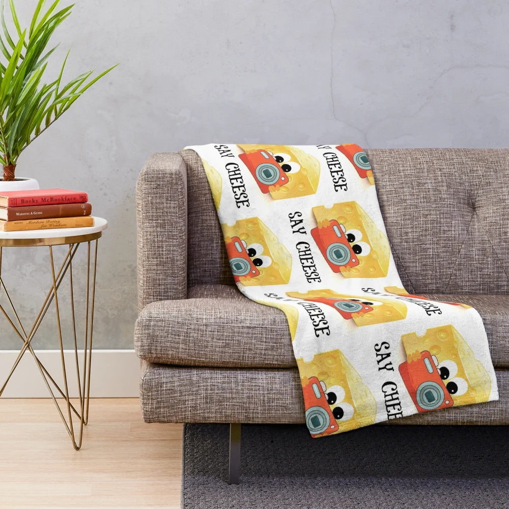 Say Cheese Plush Blanket - Perfect for Photography Lovers