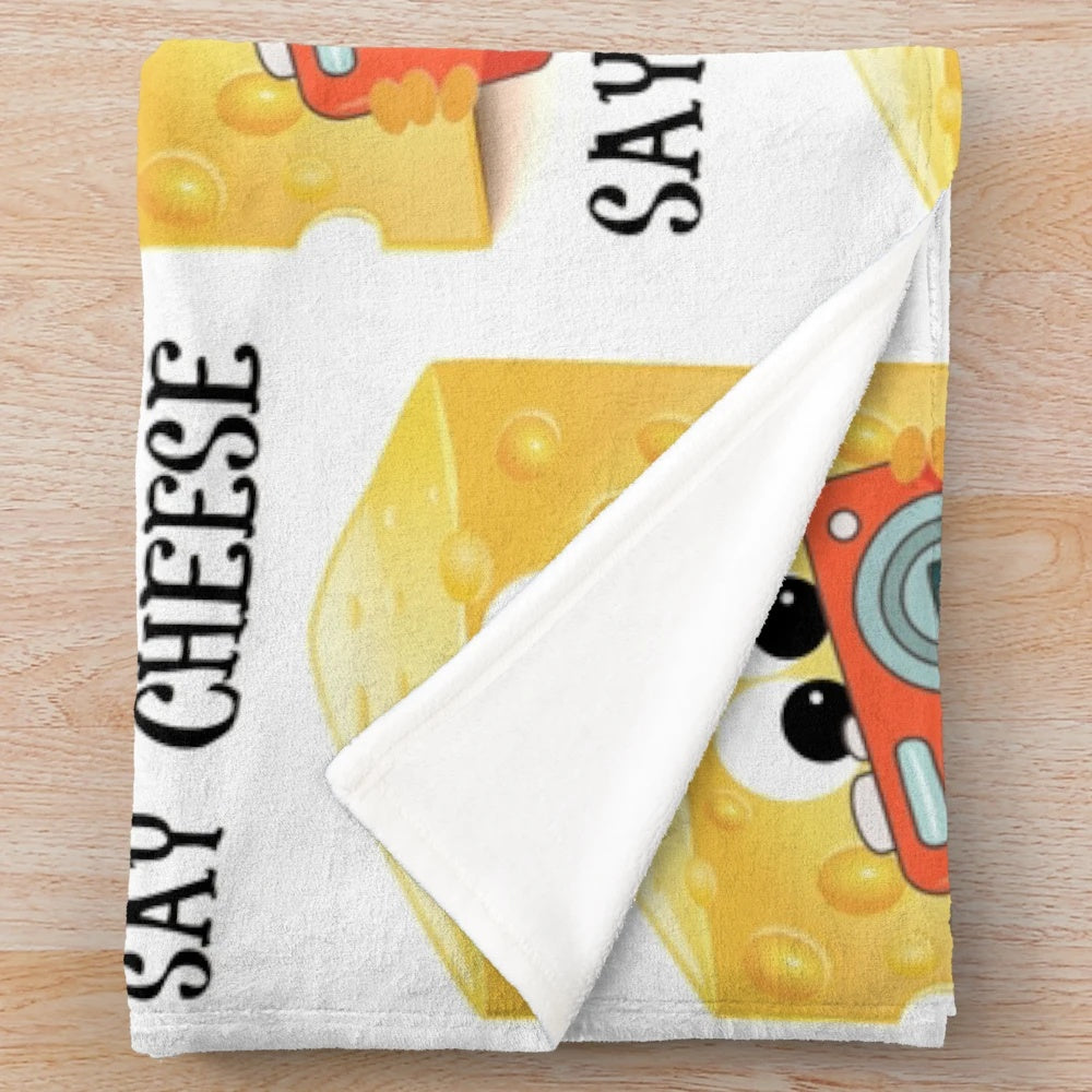 Say Cheese Plush Blanket - Perfect for Photography Lovers