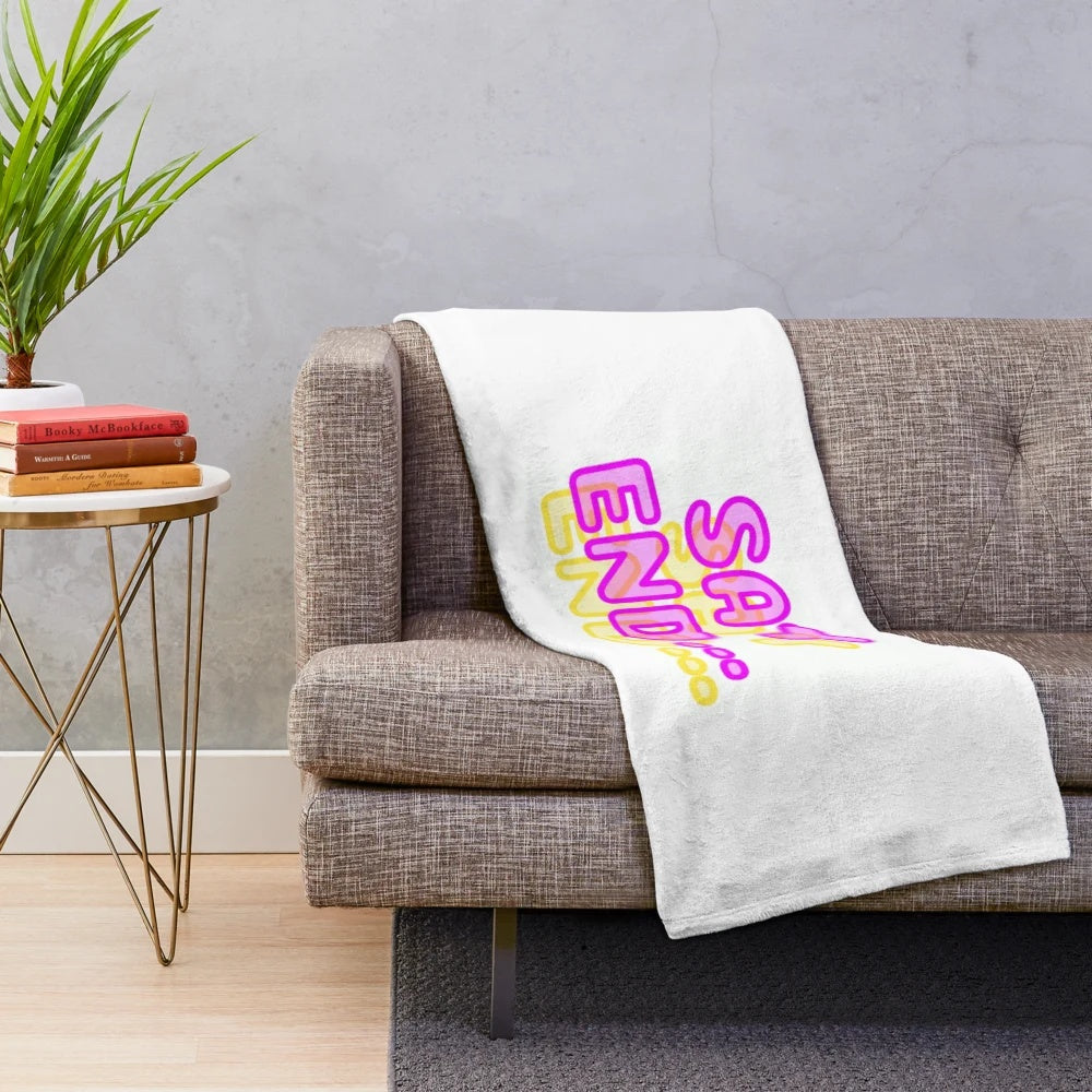 Soft and Plush Say End Themed Blanket