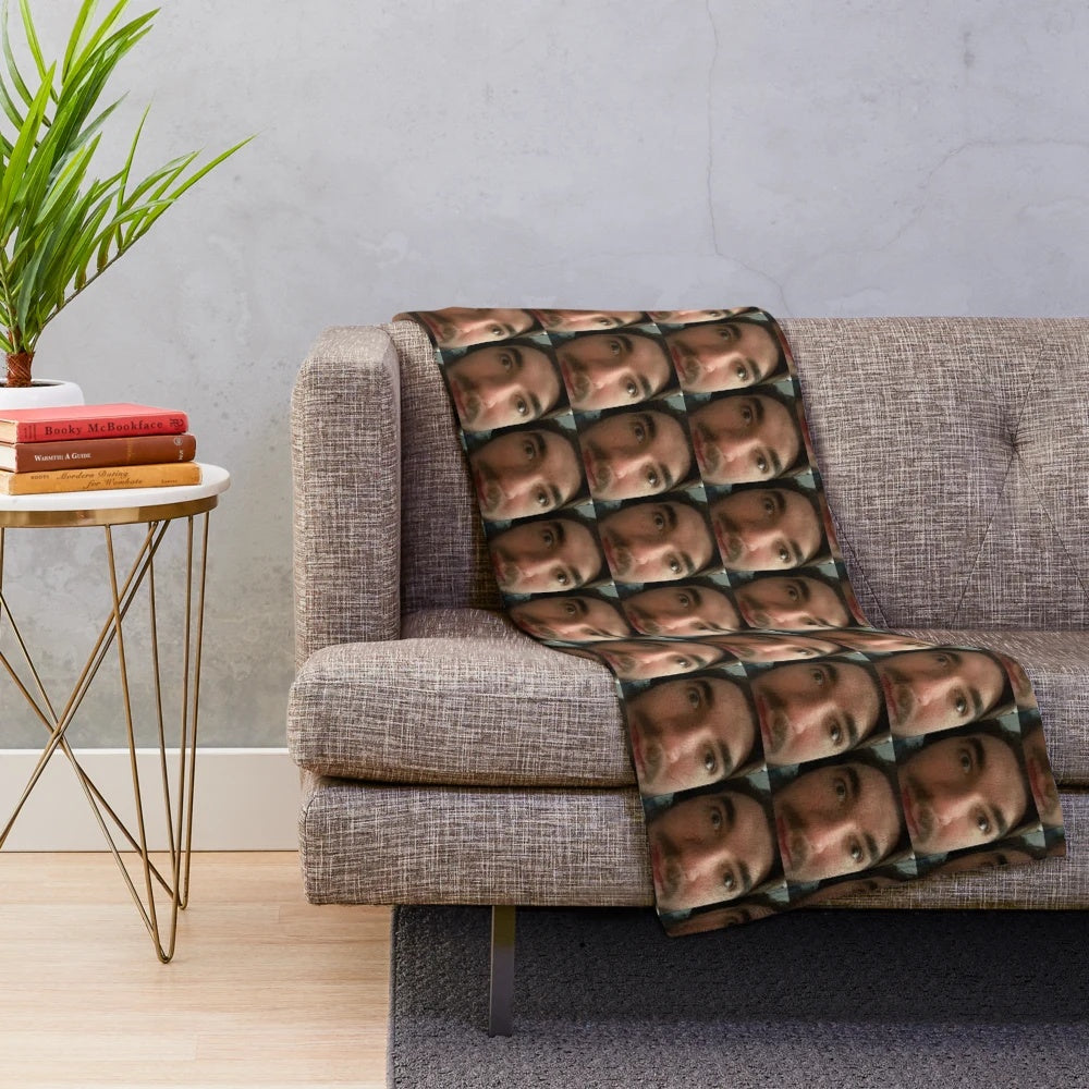Jschlatt-inspired plush blanket with a cozy, comfortable design
