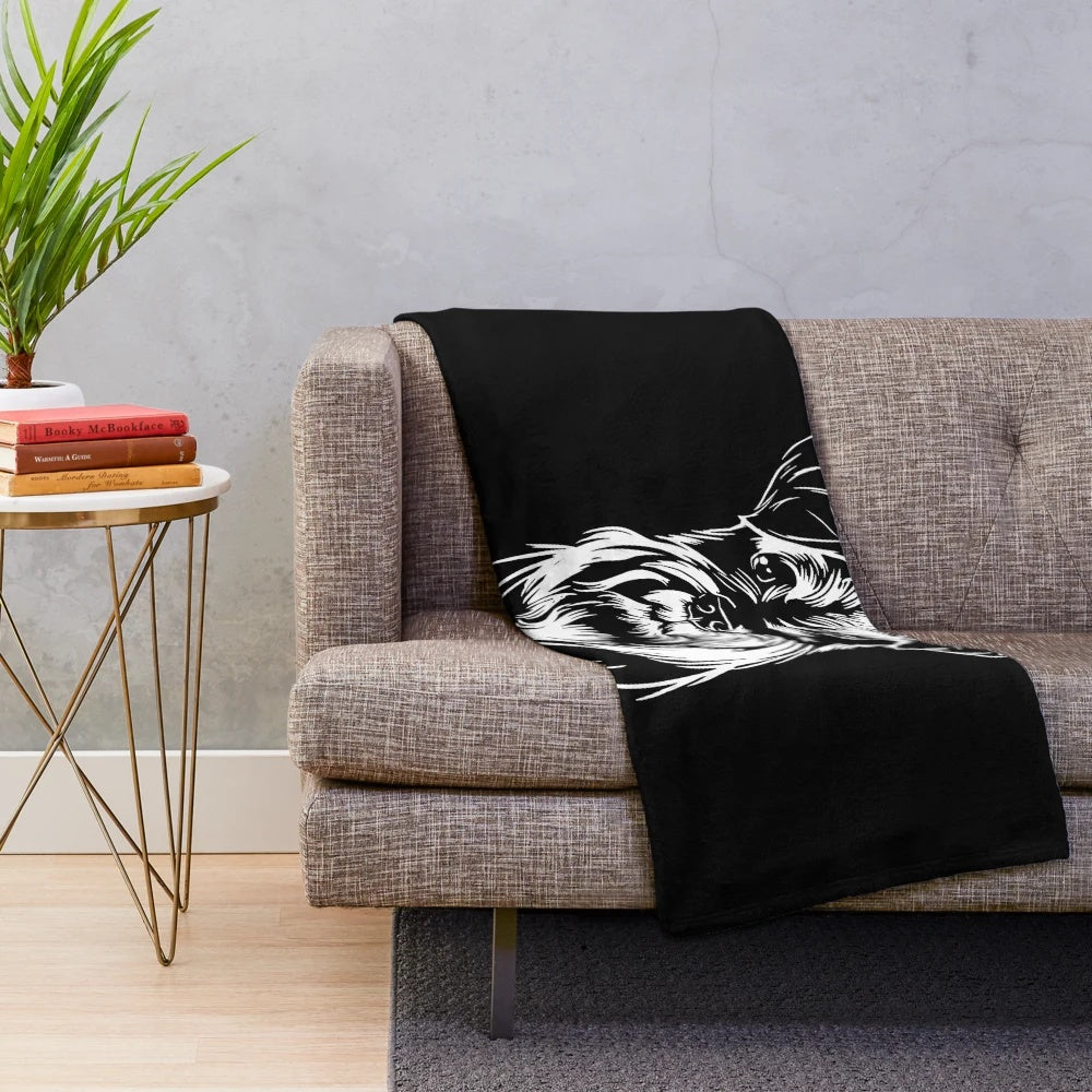 Schnauzer dog plush blanket
