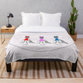A soft and cuddly plush blanket featuring a cute standard schnauzer design, perfect for dog lovers.