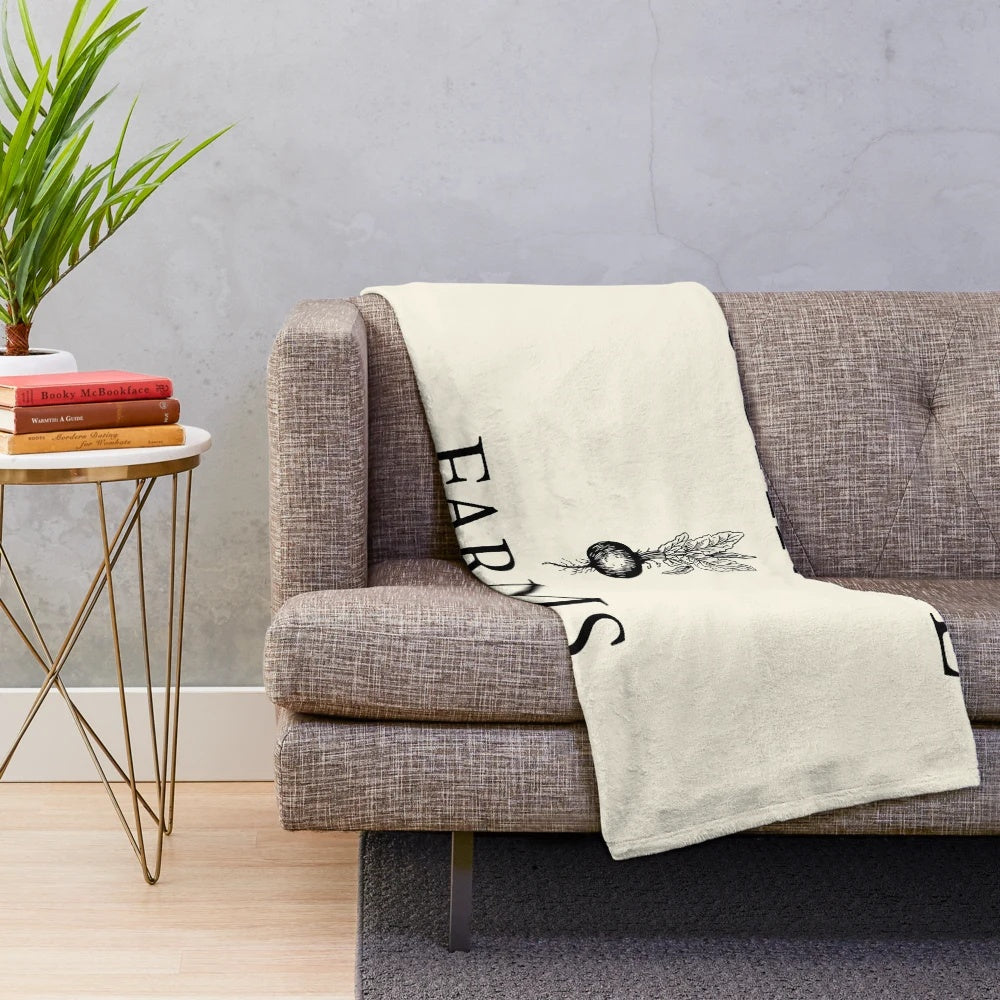 Schrute Farms inspired plush blanket featuring The Office characters