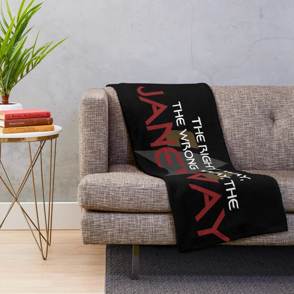 Plush blanket featuring Kathryn Janeway from Star Trek Voyager