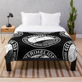 Cozy plush blanket featuring sci-fi inspired design
