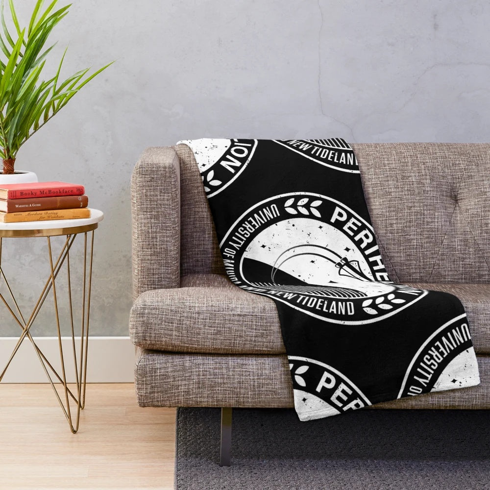 Cozy plush blanket featuring sci-fi inspired design