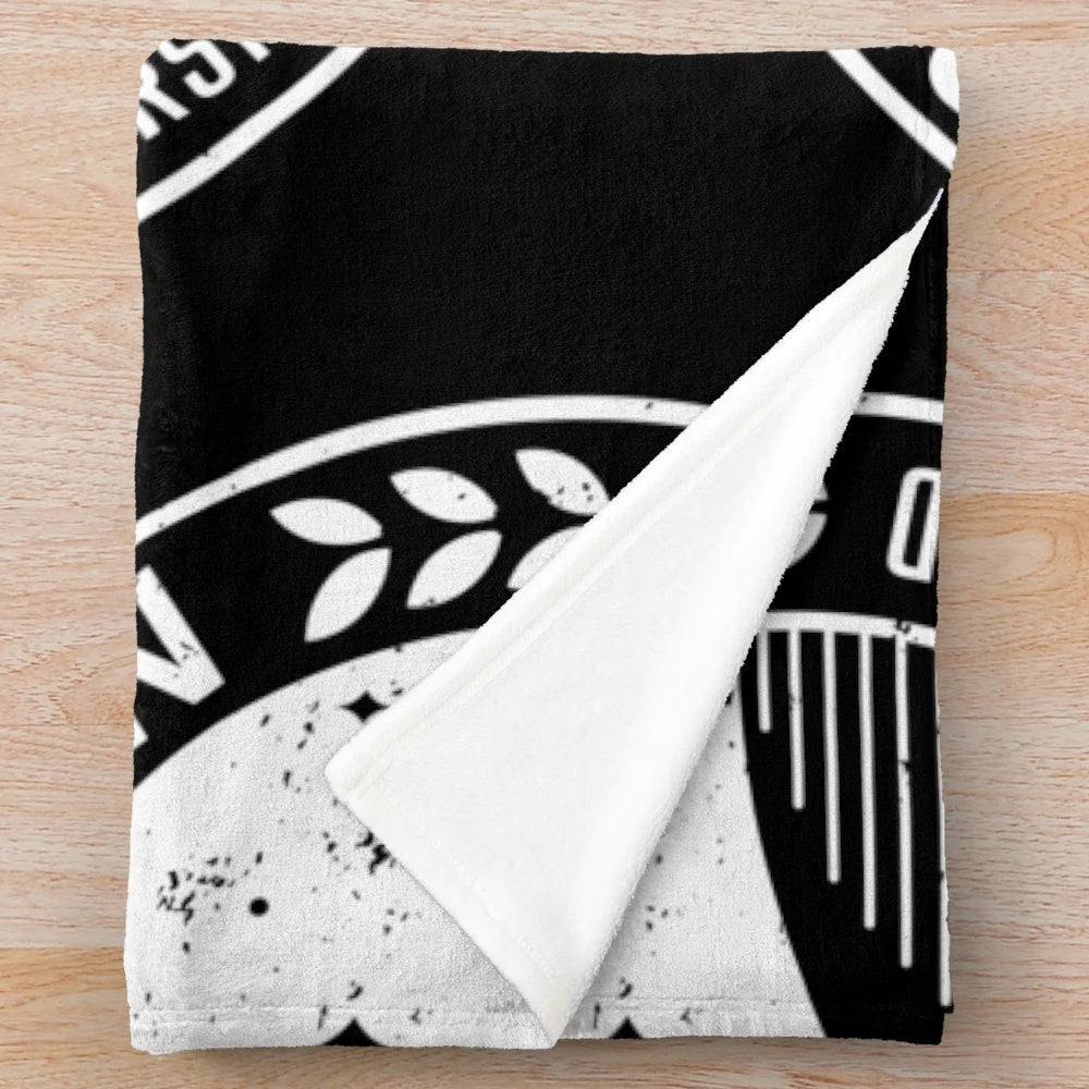 Cozy plush blanket featuring sci-fi inspired design