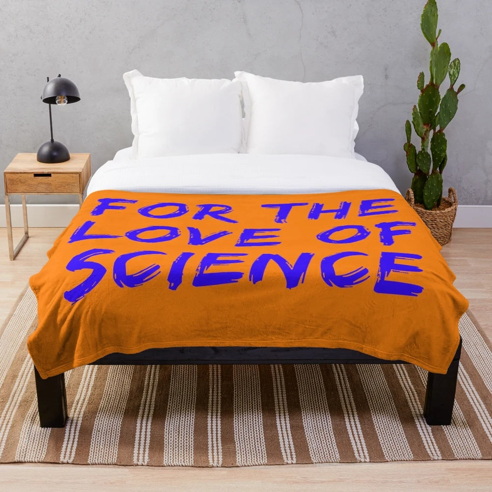 Soft and Cozy Plush Blanket with a Science Theme