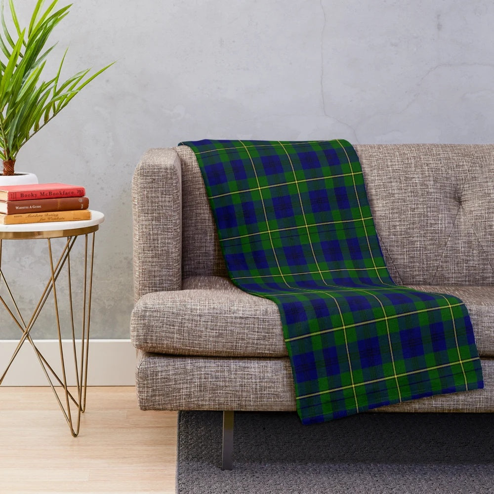 Clan Johnston tartan plush blanket