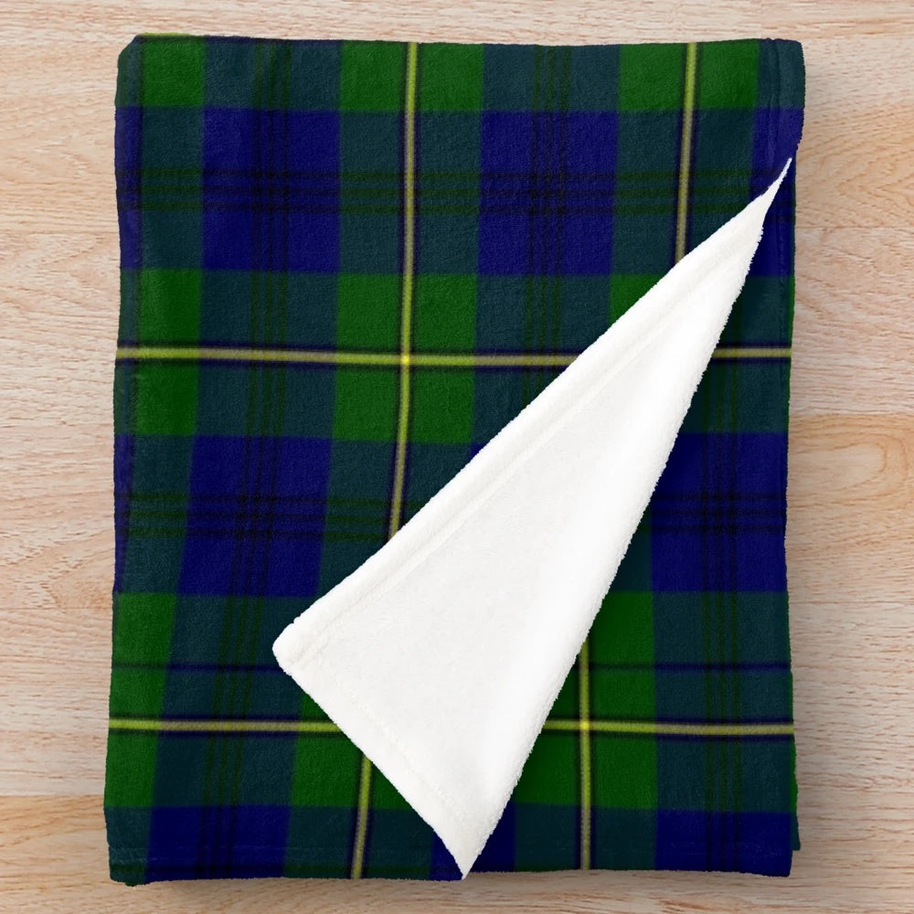 Clan Johnston tartan plush blanket