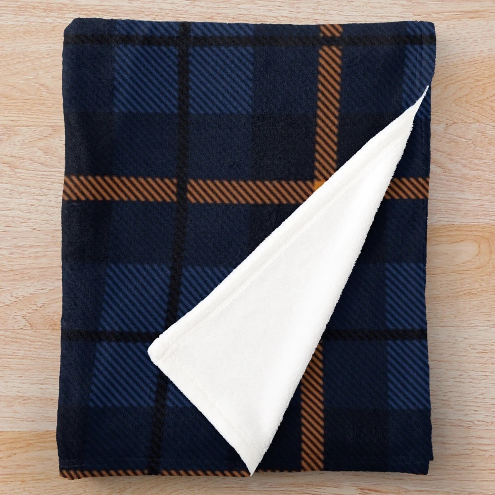 Plush blanket with scottish fabric tartan pattern
