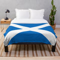 Soft plush blanket featuring the iconic Scottish flag design