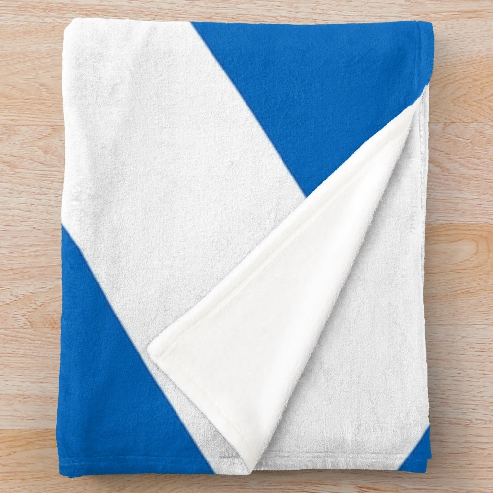 Soft plush blanket featuring the iconic Scottish flag design