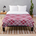 Soft, plush Scottish plaid blanket in classic tartan pattern
