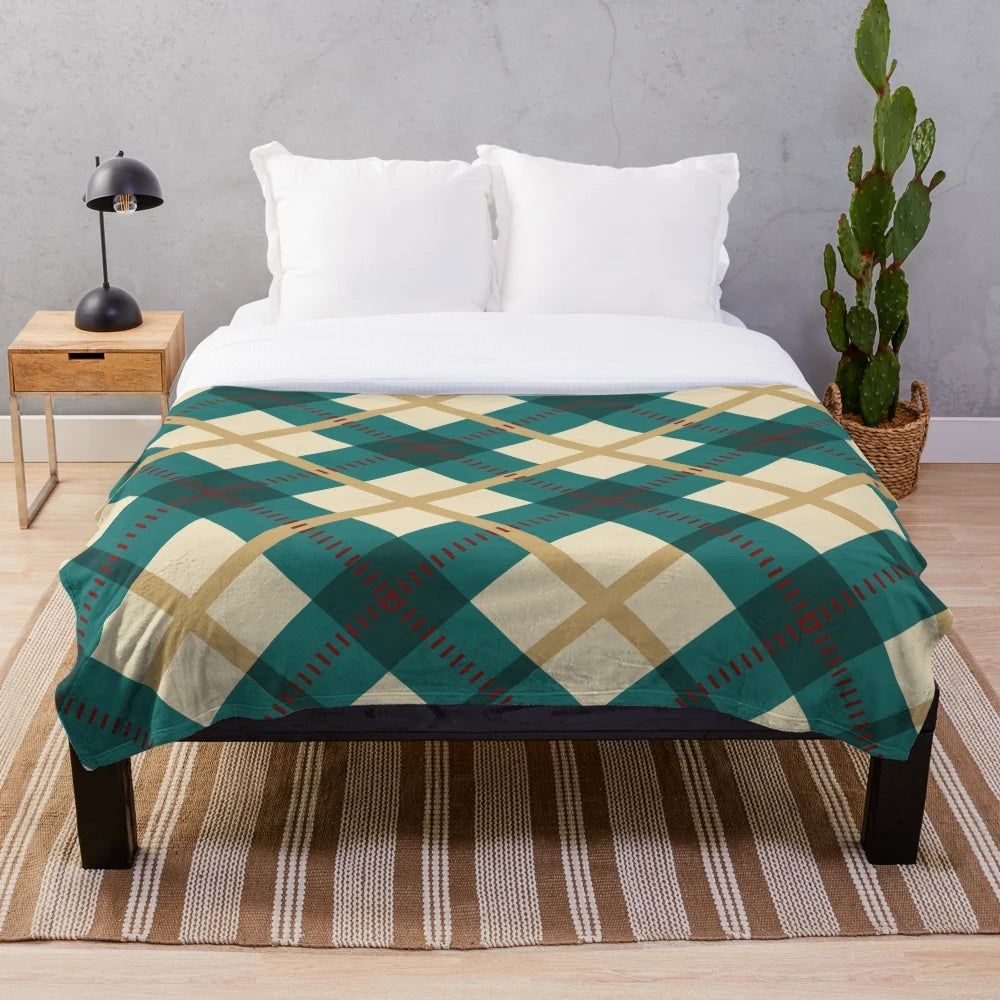 Soft and plush scottish plaid blanket