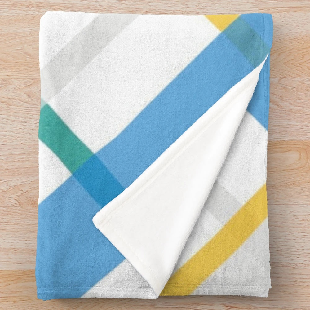 Scottish plaid blanket with traditional tartan pattern design