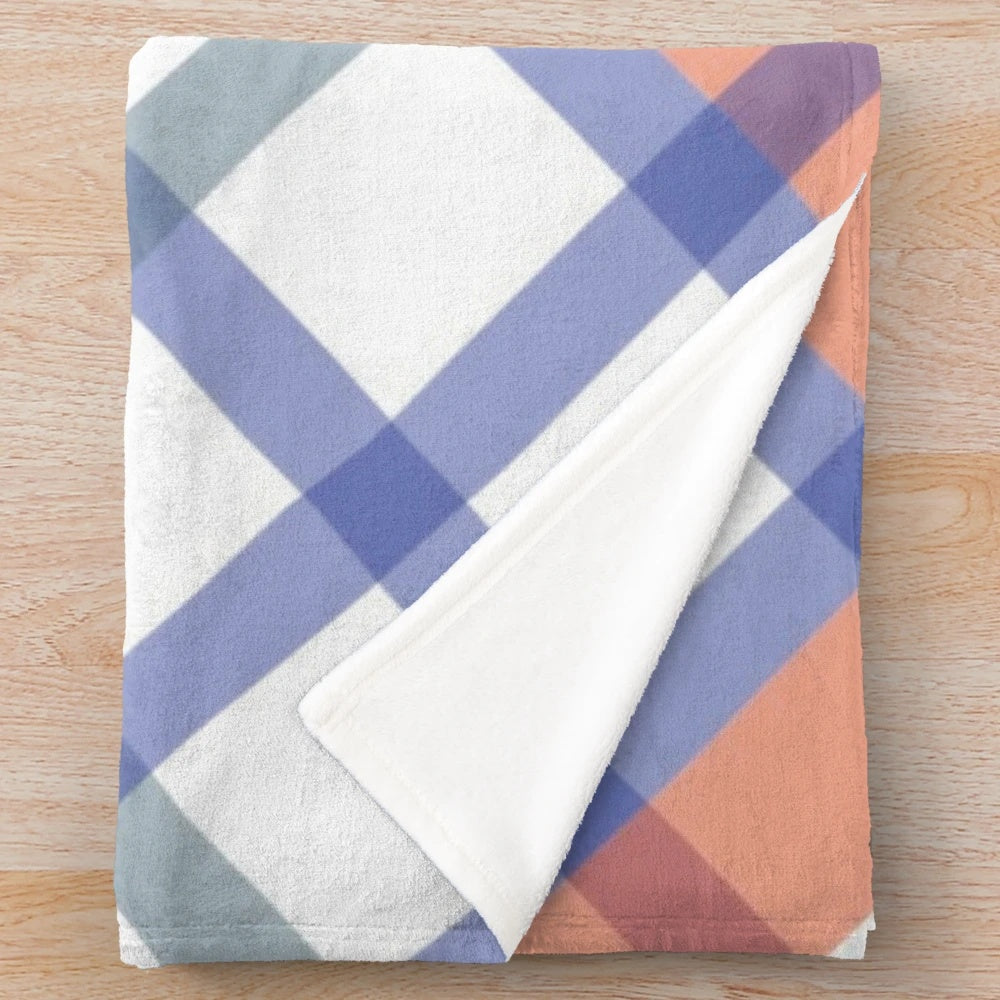 Soft and warm scottish plaid plush blanket