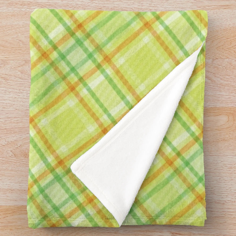 Scottish plaid pattern plush blanket