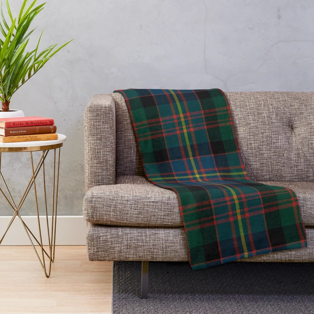 Cameron of Erracht Scottish tartan plush blanket