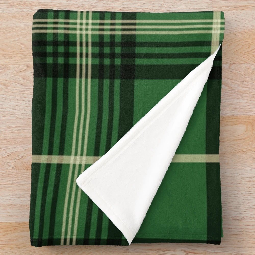 Scottish tartan pattern plush blanket
