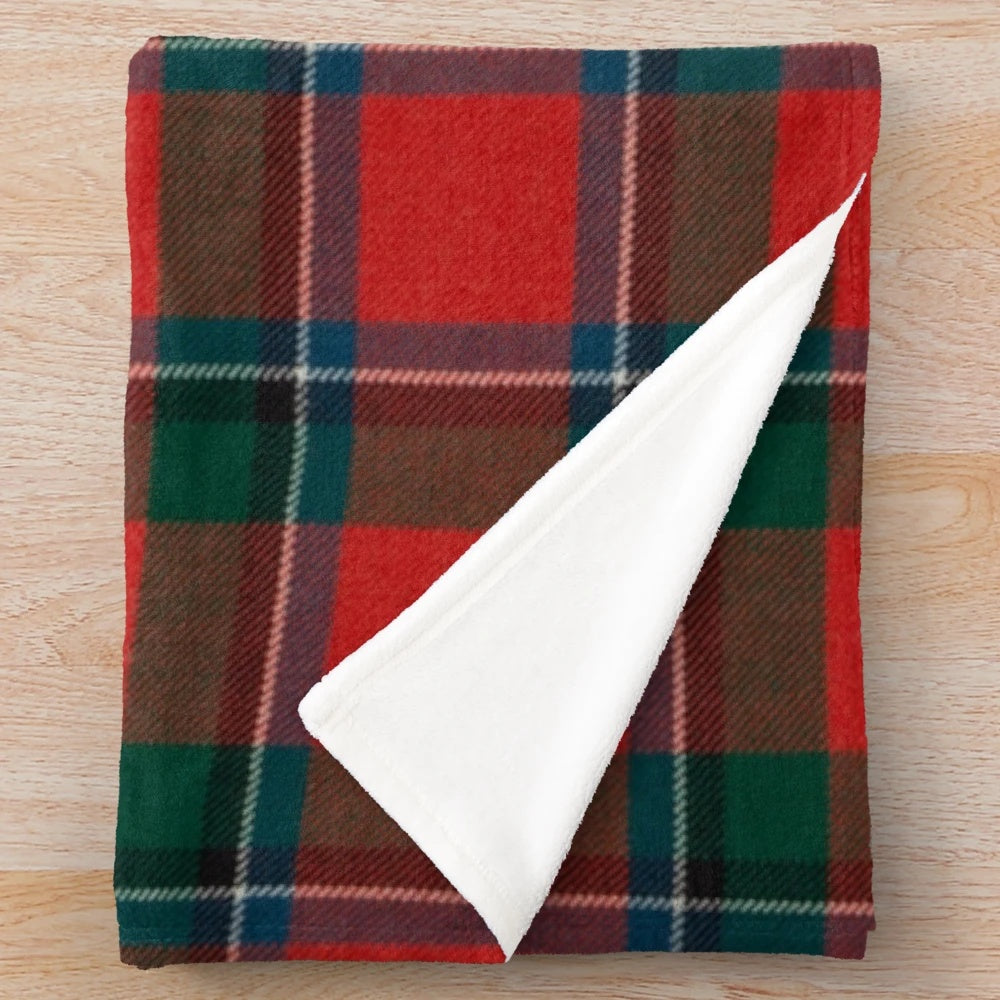 Sinclair Scottish tartan plush blanket for a cozy highland home