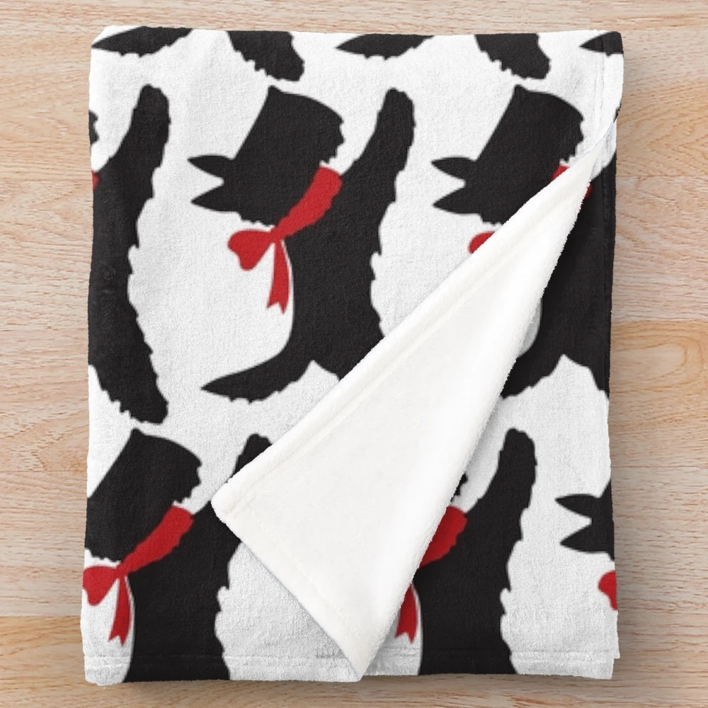 Soft and cuddly Scottish Terrier plush blanket